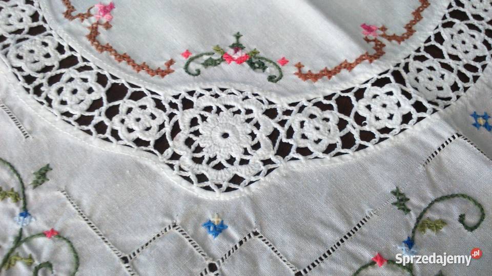 obrus obrusik haft koronka serwetka serweta Gdańsk