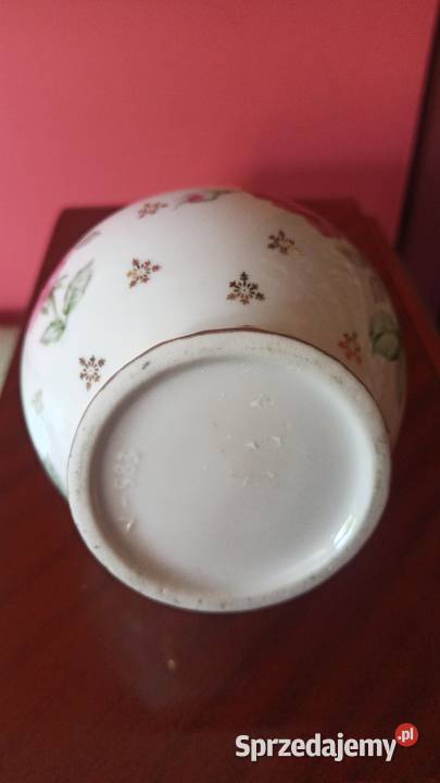 Amfora Porcelanowy wazon Z różą Syg V 253 Gdańsk