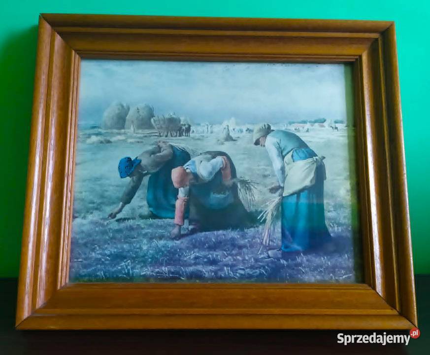 Obraz szkłem w drewnianej oprawiezZbierające