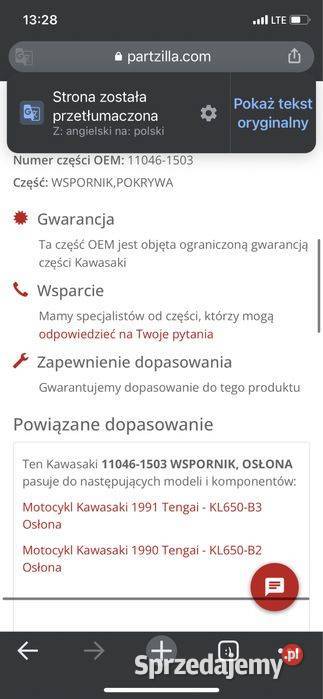 Kawasaki KL650 Nowy Stelaż czaszy Lampy Licznika wielkopolskie Poznań