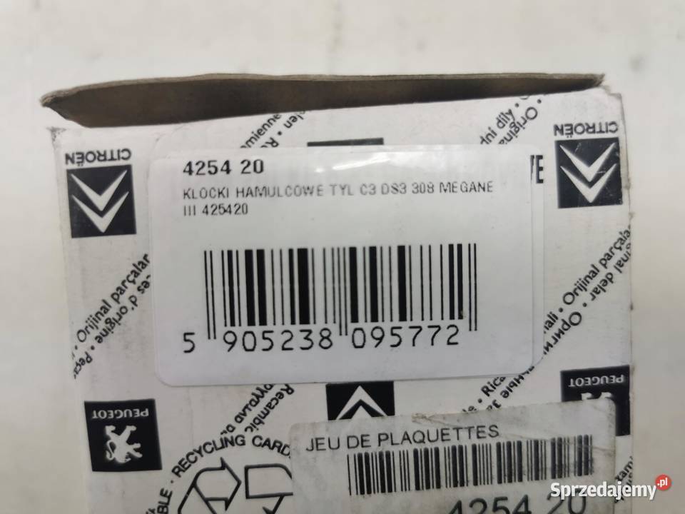 KLOCKI HAMULCOWE TYŁ CITROEN C3 II C4 CACTUS sprzedam