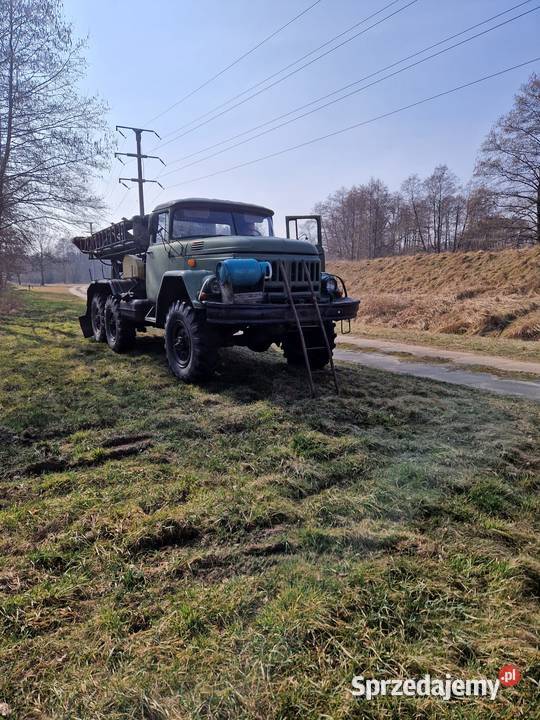 Wiertnica ŁBU 50 na samochodzie ZIŁ 131 Topola Mała sprzedam