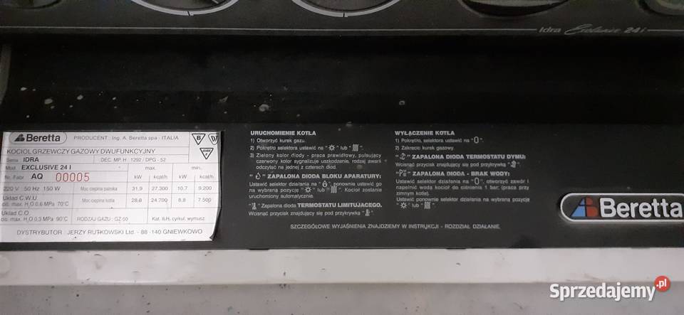 Beretta kocioł gazowy dwufunkcyjny Idra Gdańsk