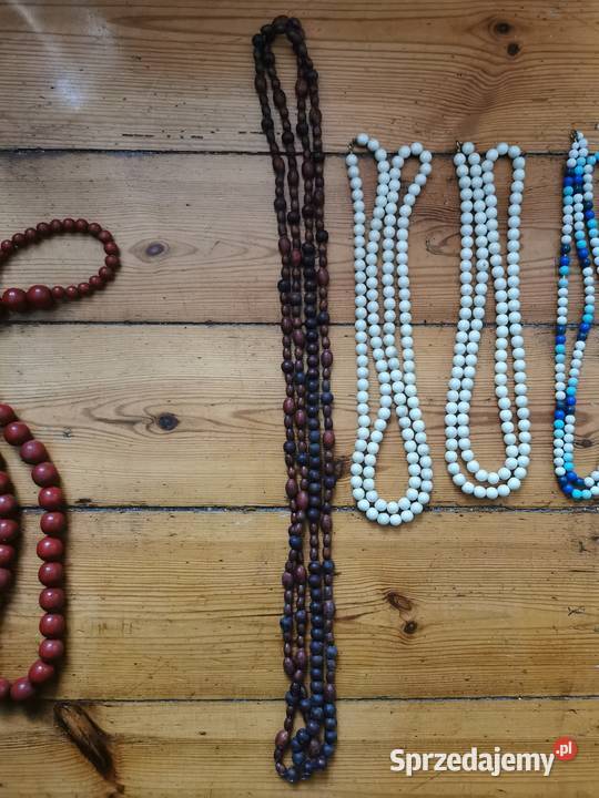 Korale naszyjnik PRL Lata 6070te 6 sztuk Lębork sprzedam