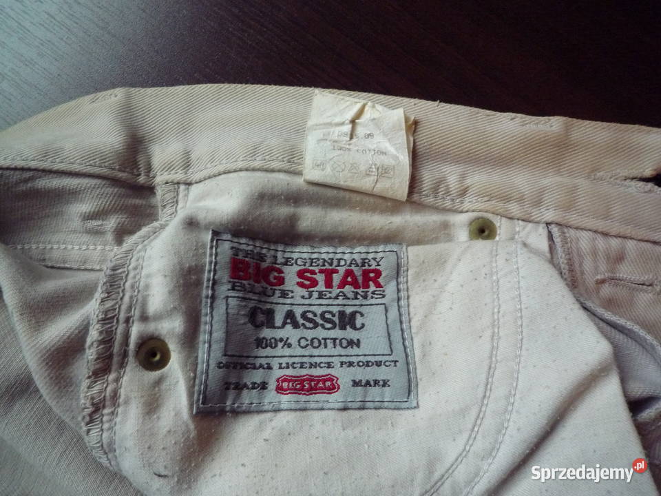 spodnie big star classic 30 32 białe podkarpackie Chmiel