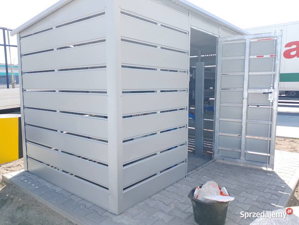 BIAŁA Wiata Śmietnikowa Magazyn ŚMIETNIK Krapkowice