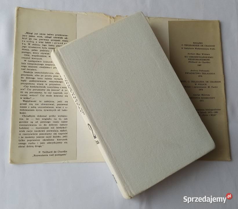 Zarys wszechświata personalistycznego Teilhard Rok wydania 1985 Hajnówka