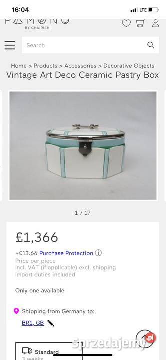 Art Deco Niemcy pudełko na ciastka Zamość sprzedam