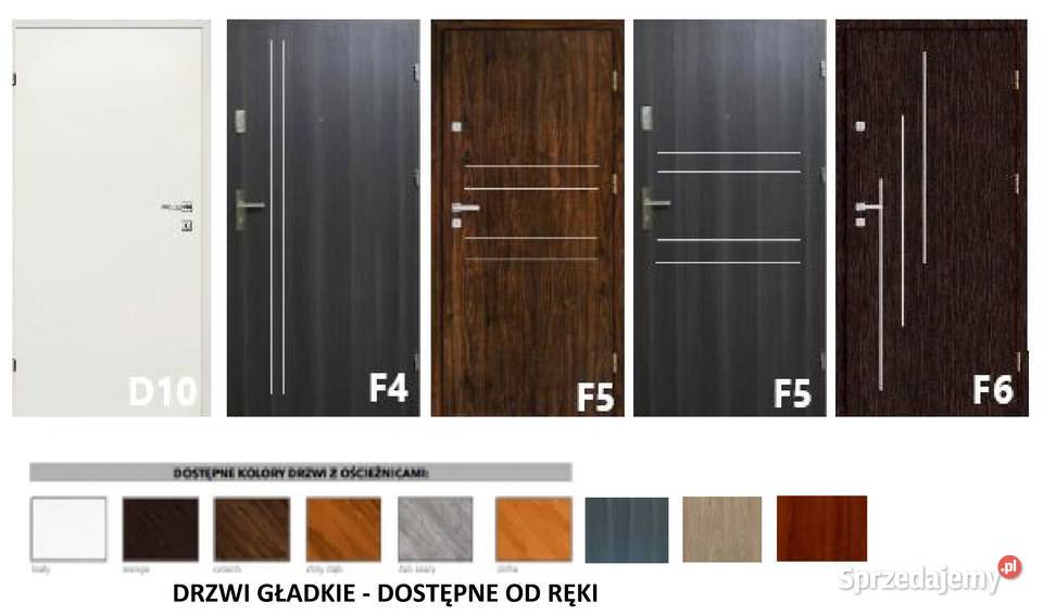 Drzwi zewnętrzne metalowe i drewniane ręki Pińczów