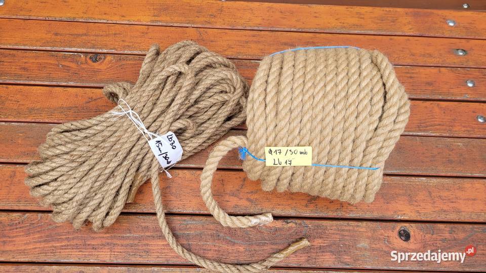 Linka jutowa sznurek fi10mm 20mb lina konopna mazowieckie sprzedam