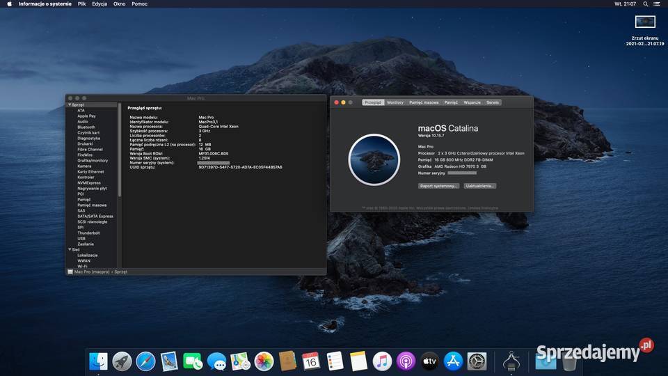 System Catalina do MacPro 31 41 MacBookPro Air polski podlaskie Mońki