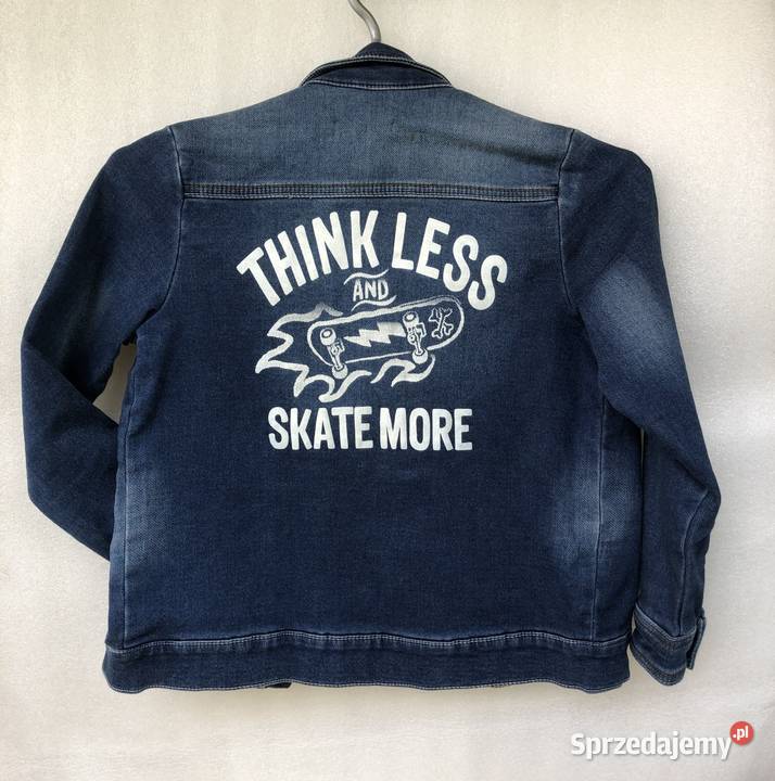 Świetna Kurtka jeansowa z nadrukiem r122 Bawełna Kraków