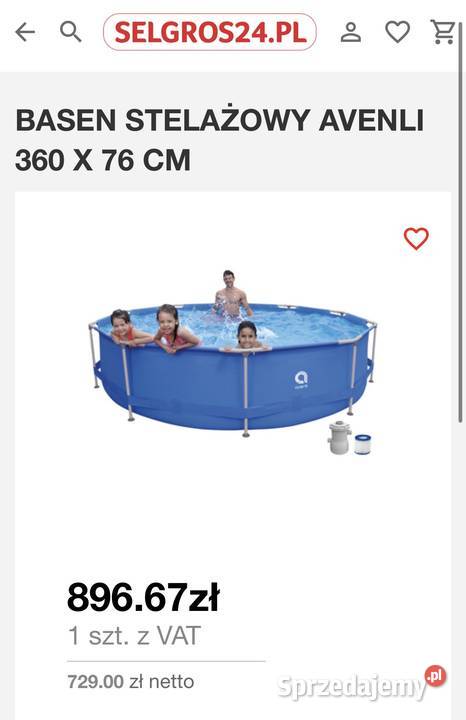 Duży basen stelażowy z pompą Nowa Ruda