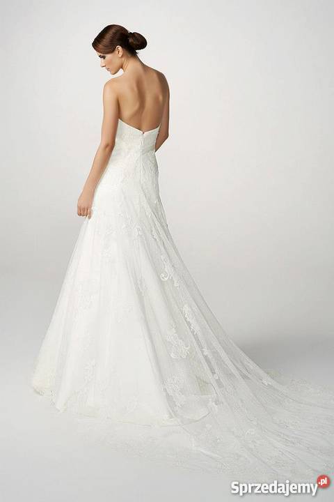 Piękna suknia ślubna Gala Dei ecru 3638 retro Wąchock