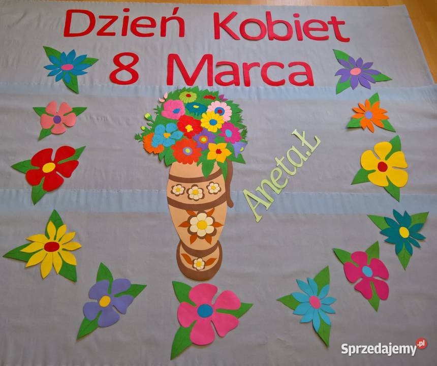 Dekoracja na Dzień Kobiet z brystolu 504 102 444 Garwolin