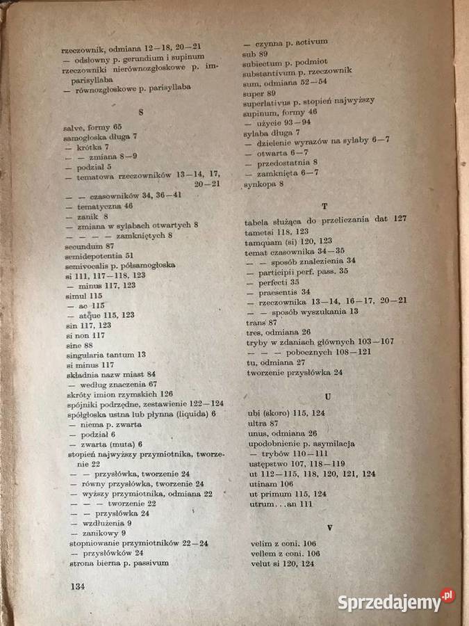 Krótka gramatyka języka łacińskiego 1961 języki klasyczne Książki do nauki języka obcego Zbąszynek sprzedam