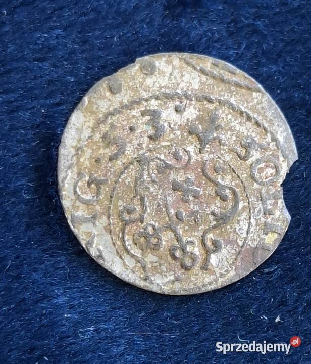 Szeląg miejski Krystyna Ryga 1653 okupacja Wejherowo