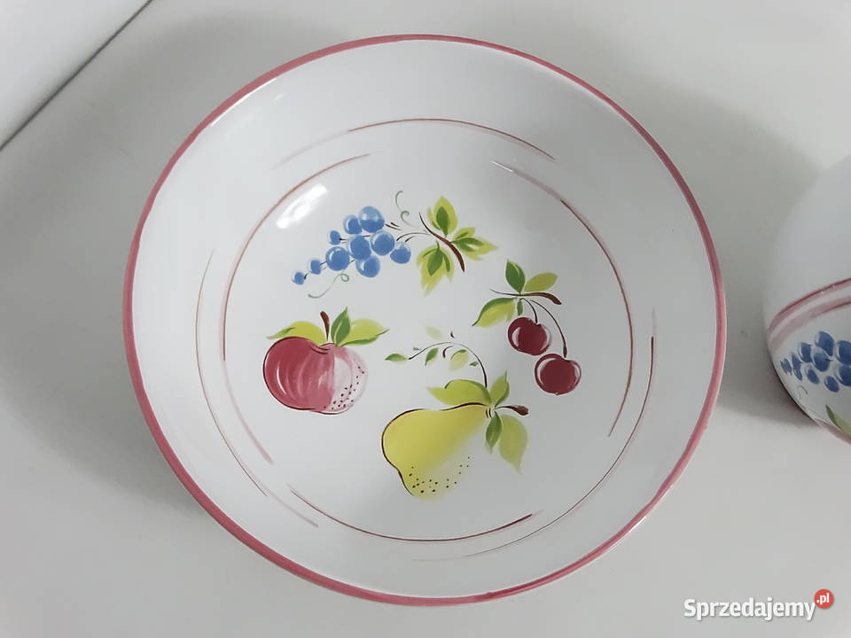 Duży Zestaw Ceramiczny Miska Dzbanek Motyw lubelskie Biłgoraj sprzedam