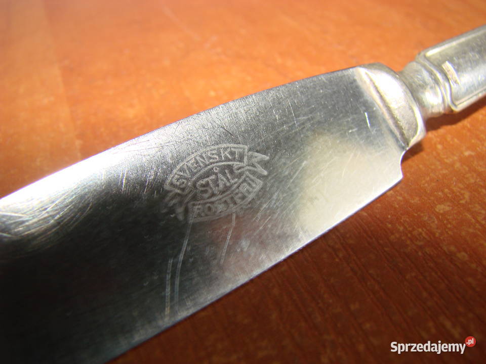 Svenskt Stal stary szwedzki nóż stołowy plater pomorskie Pruszcz Gdański sprzedam