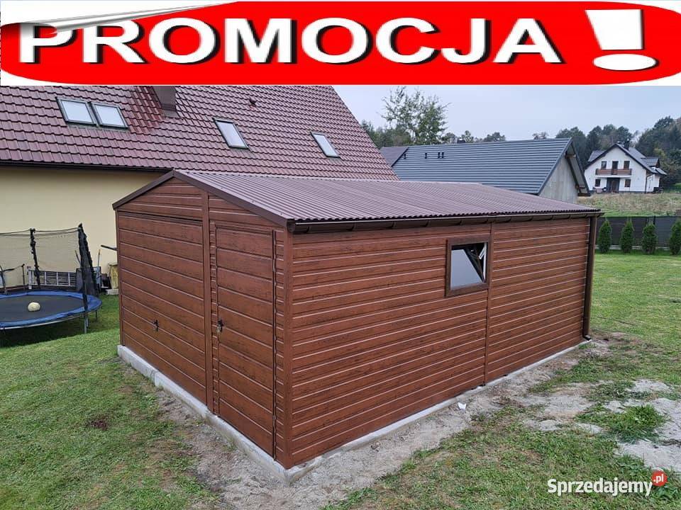 Garaż Blaszany 6x6 Orzech Wszystkie Wymiary PRODUCENT Raty Wieluń ...