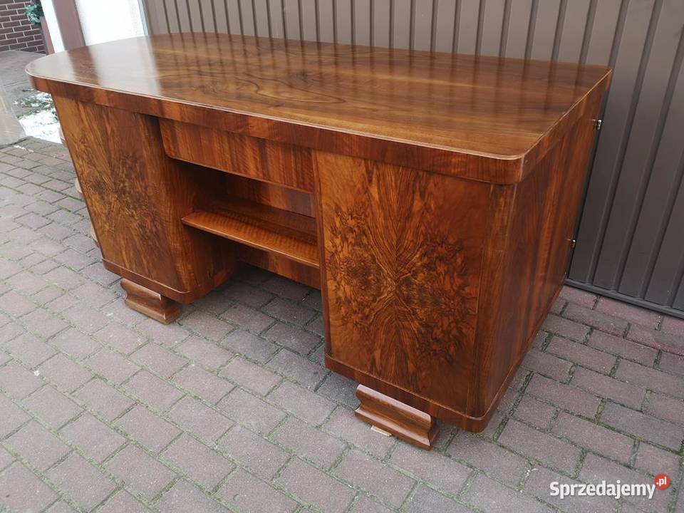 Biurko ARTDECO Unikat Orzech Zgrabne Stare Antyk sprzedam