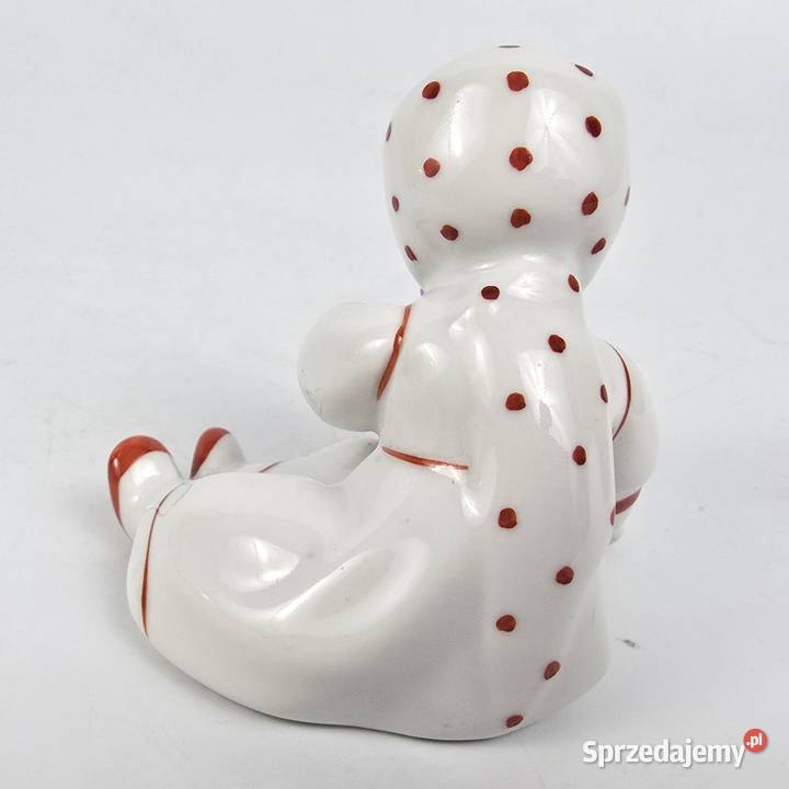 Anuśka z dzbanem Midcentury modern Zsolnay lata Porcelana i szkło