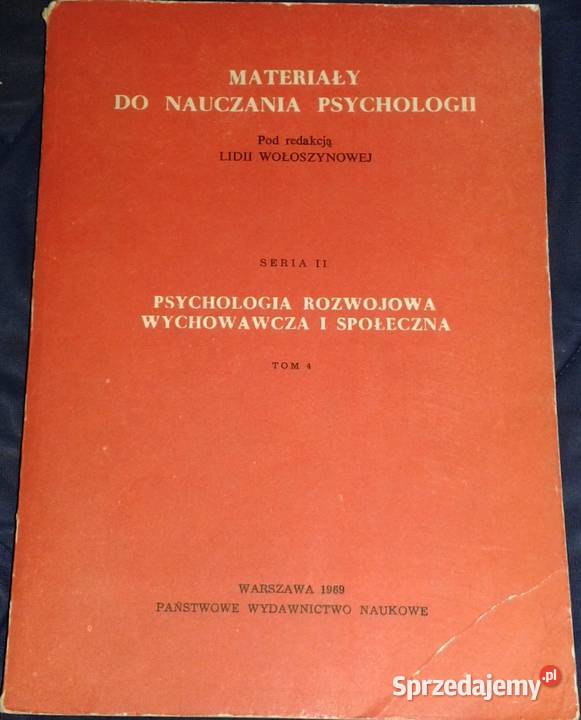 Psychologia ogólna i rozwojowa Lidia Wołoszynowa miękka Chełm