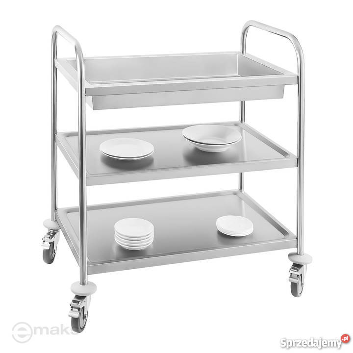 Wózek kelnerski 3 półki stal szlachetna kółka z sprzedam