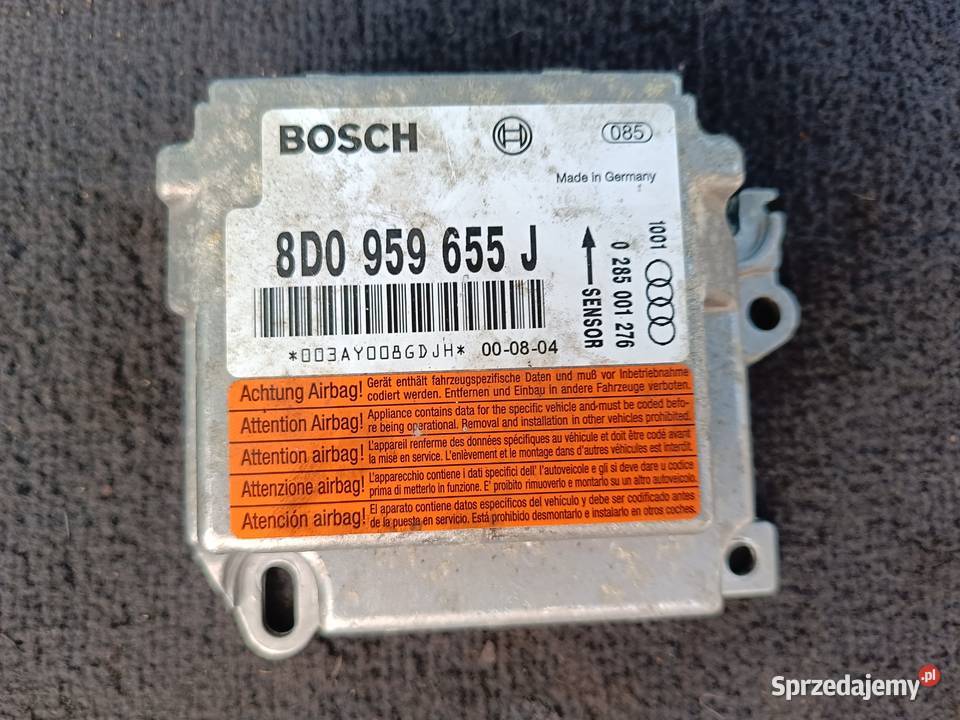 Sterownik Airbagu 8D0 959 655 J Bosch Audi A4 B5 osobowe Myszków