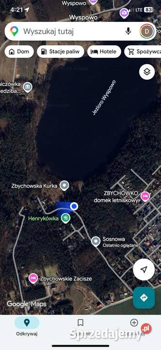 Domek jeziorem w lesie taras Domy Zbychowo