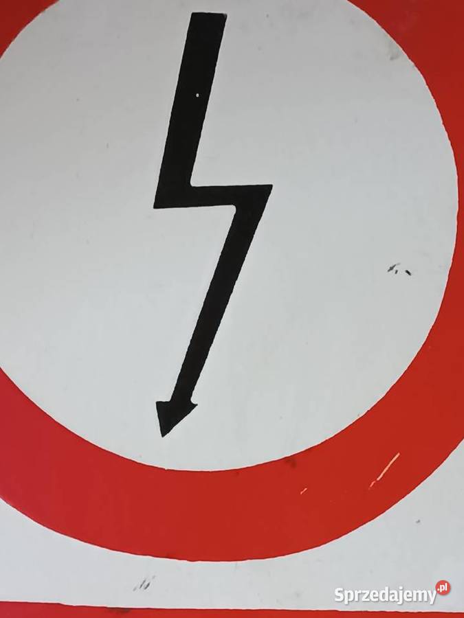 Stara Emaliowana Tłoczona Tabliczka Ostrzegawcza Rzeszów