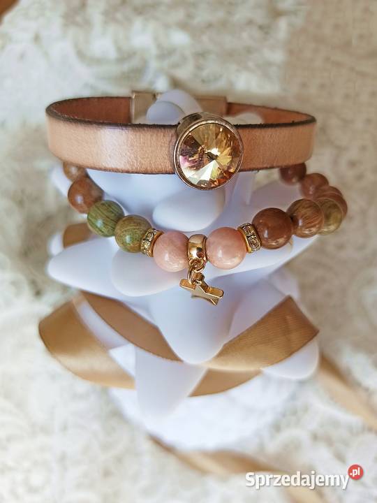 Bransoletka pasek skórka ekologiczna brąz Warszawa sprzedam