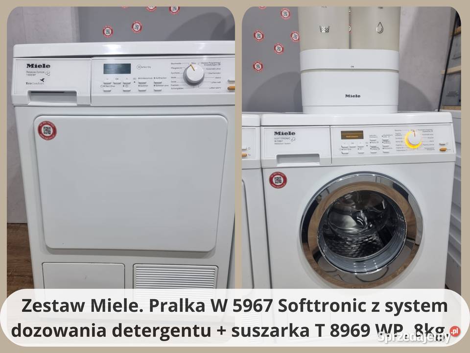 Zestaw Miele Pralka W 5967 z dozowaniem suszarka Wrocław