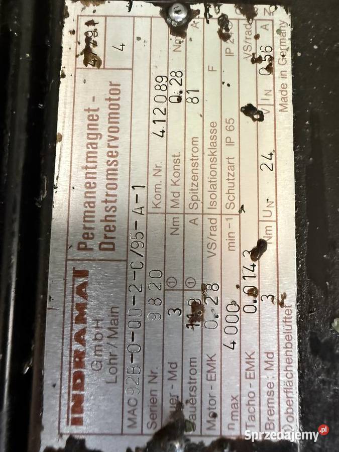 Serwomotor Bosch Indramat CNC servo silnik