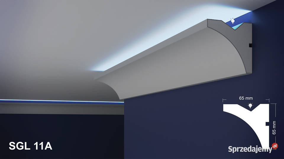 sztukateria wewnętrzna gzymsy led SGL11A Warszawa