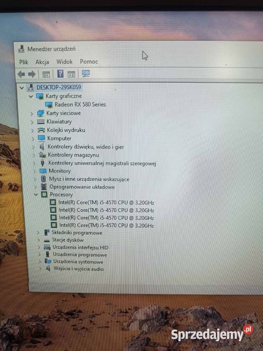 Komputer stacjonarny I54570 Radeon RX 580 4GB Dzietrzkowice