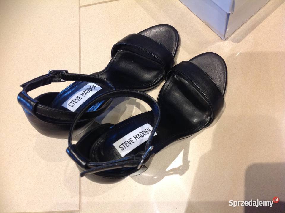 Sandały Skórzane Na Obcasie STEVE MADDEN 37 NOWE skóra Nowa Sól