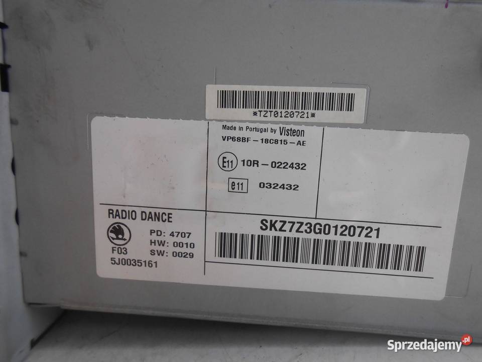 RADIO CD SKODA FABIA II 5J0035161 VP68BF18C815AE wielkopolskie sprzedam