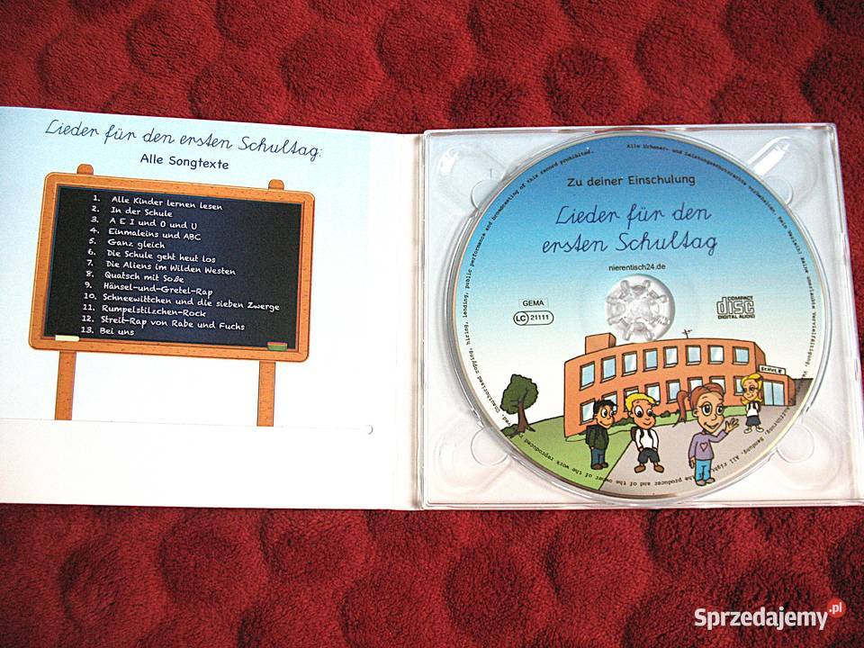 płyta CD z książeczką Songs zur Einschulung Neue Siedlce