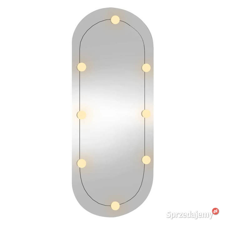 Lustro ścienne z LED 25x60 szklane owalne mazowieckie Warszawa