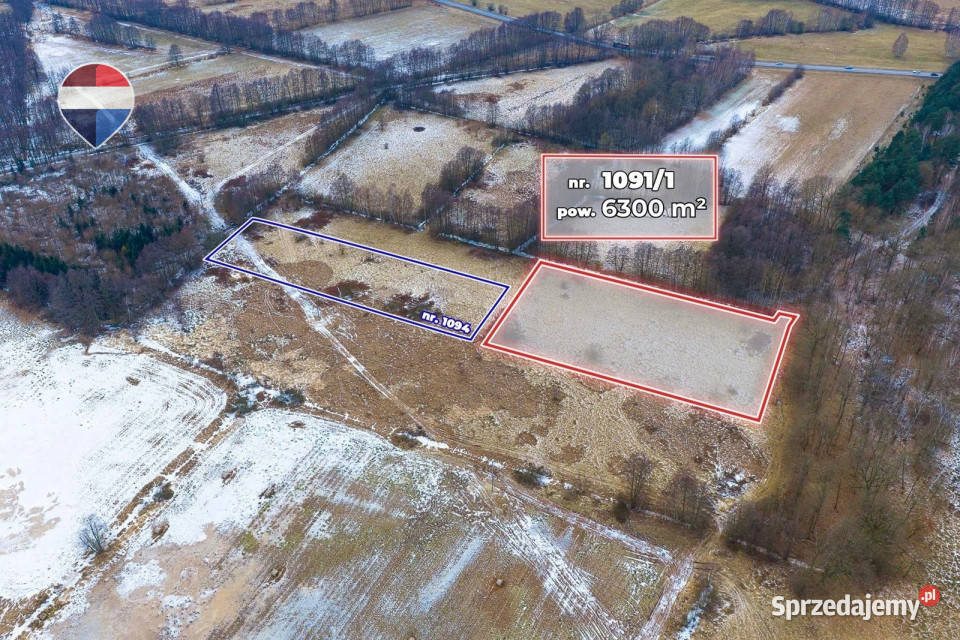 Działka rolna o pow 6300 m