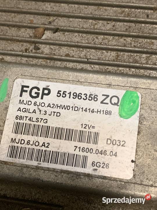 Komputer Opel Agila 13 CDTI 55196356ZQ Sklep Margonin