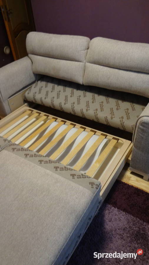 Nowoczesna rozkładana Sofa w kolorze ecru jasny Sofy i kanapy Żnin