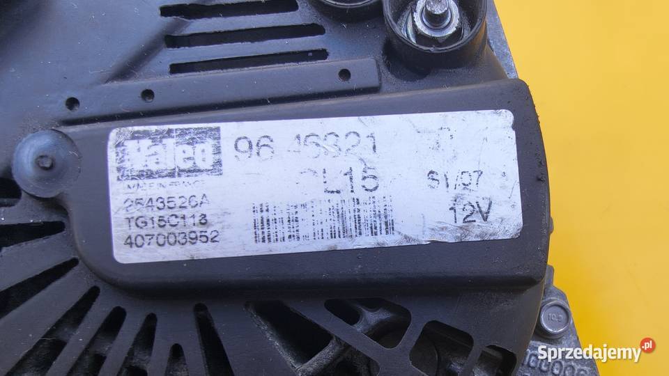 9646321 Alternator Peugeot Citroen Regenerowany sprzedam