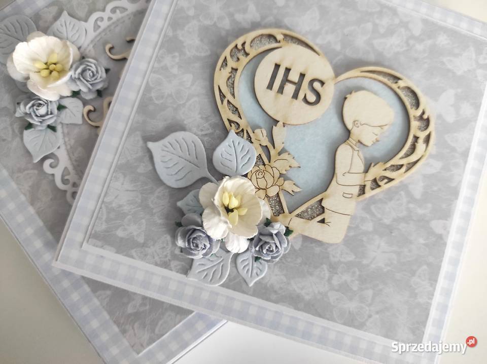 Kartka z pudeleczkiem ręcznie robiona Komunia Rękodzieło Łódź sprzedam