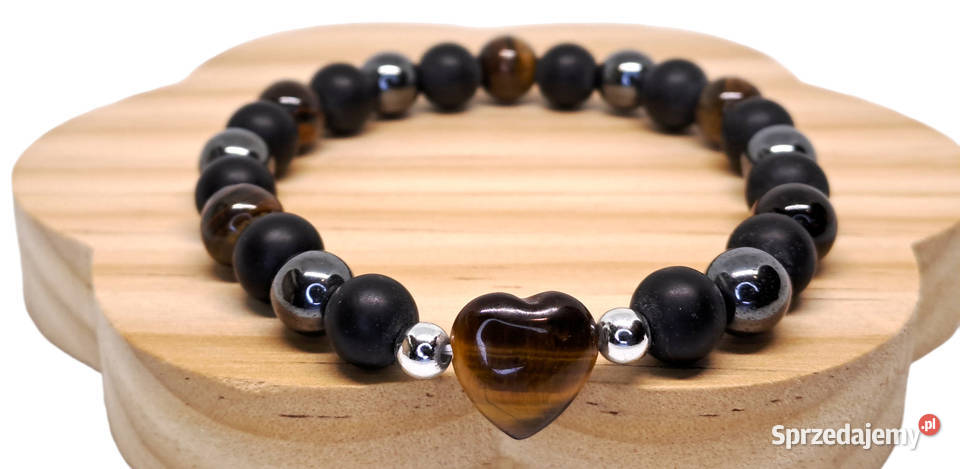 Bransoletka z tygrysiego oka TYGRYSIE OKO serce