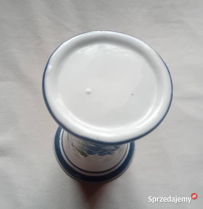 Porcelanowa osłonka doniczki na kolumnie Porcelana i szkło wielkopolskie Koźminek sprzedam