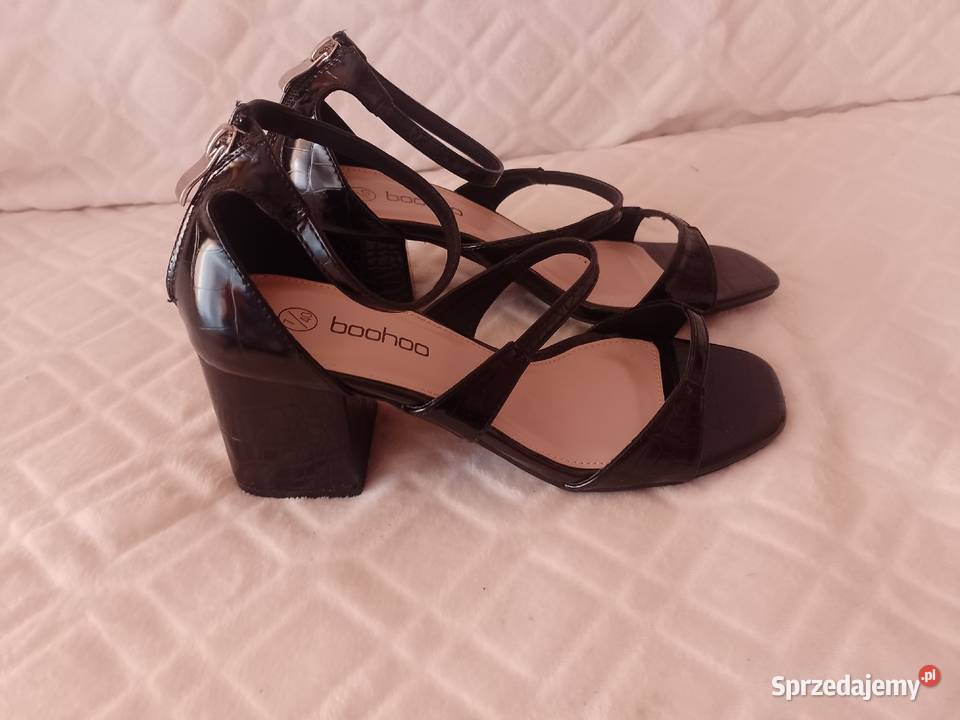 40 Boohoo Czarne teksturowane sandałki 25.5cm Kraków