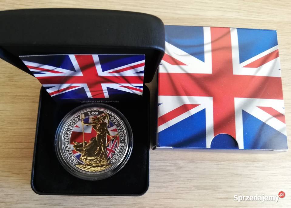 Moneta Brytania PATRIOTIC FLAG UK 2014 100 Opole