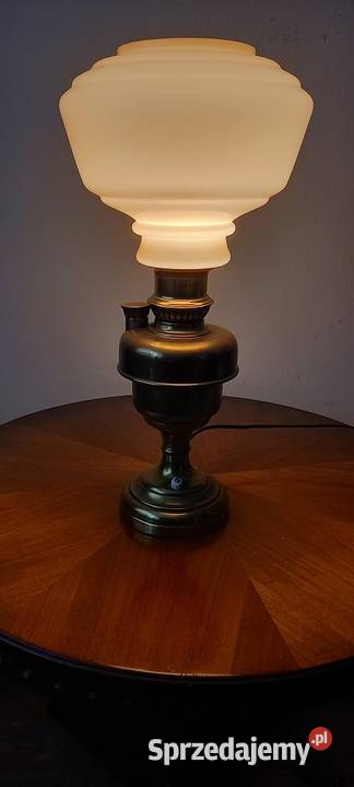 Lampa w stylu lampy naftowej wykonana z mosiądzu Skierniewice sprzedam